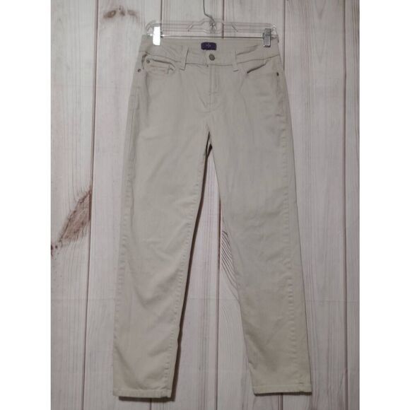 NYDJ‎ Jeans Ladies 4 Cream Ankle Lift Tuck Technology - Picture 1 of 9